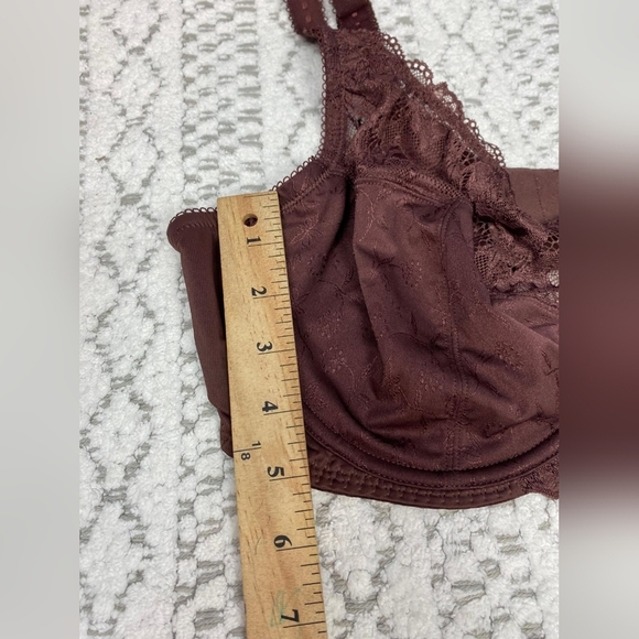 Delimira Bra Womens 42DD Underwire Lace Detail Full Cup Back Hook Underlined - Picture 11 of 13